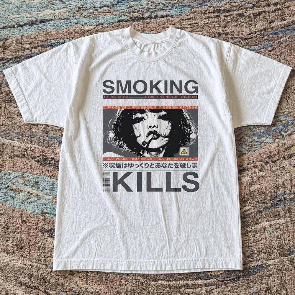 Style Smoking Kills White Graphic Tee